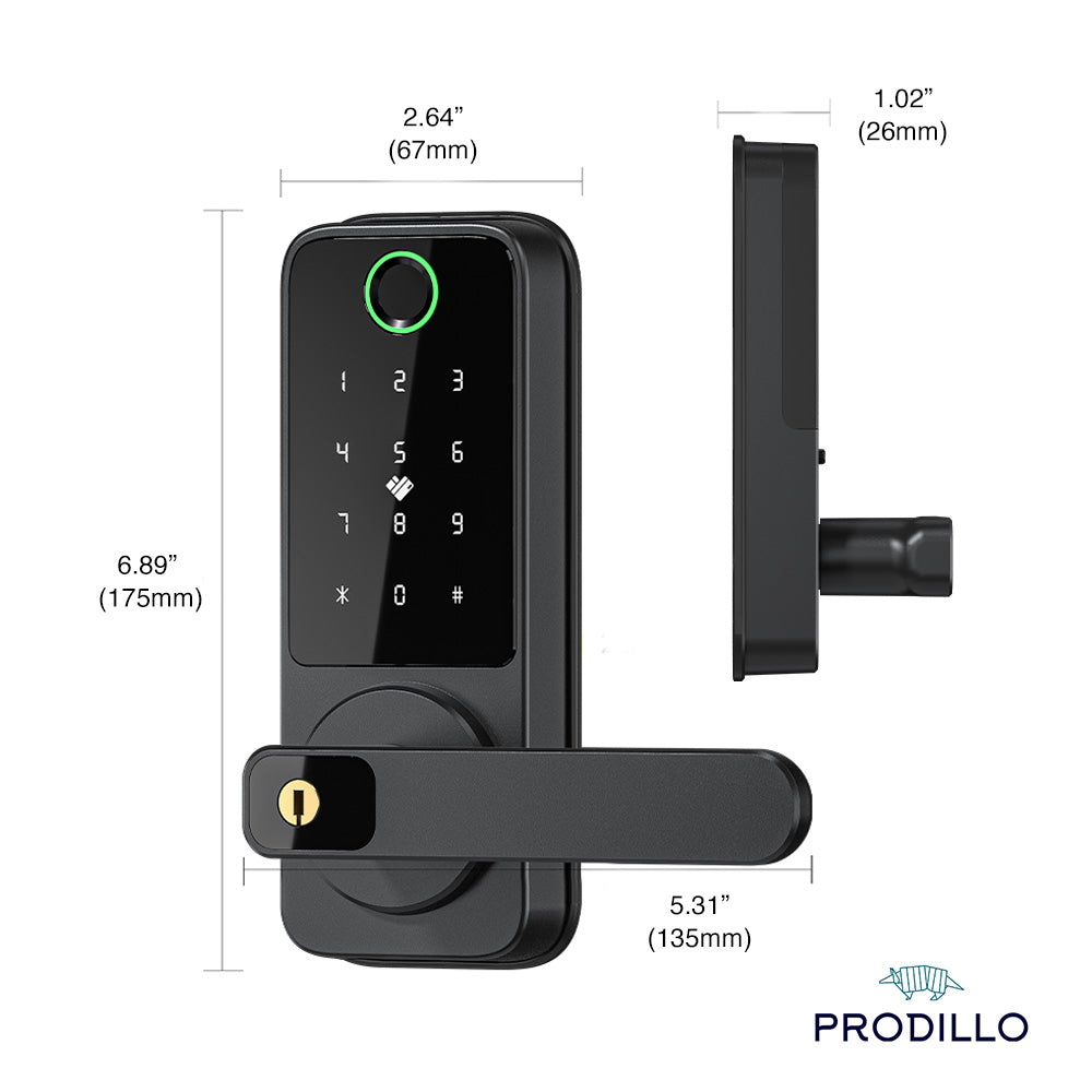 Prodillo S80 Touchscreen Smart Door Lock - Matte Black