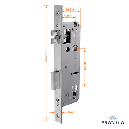 40mm backset mortise lock