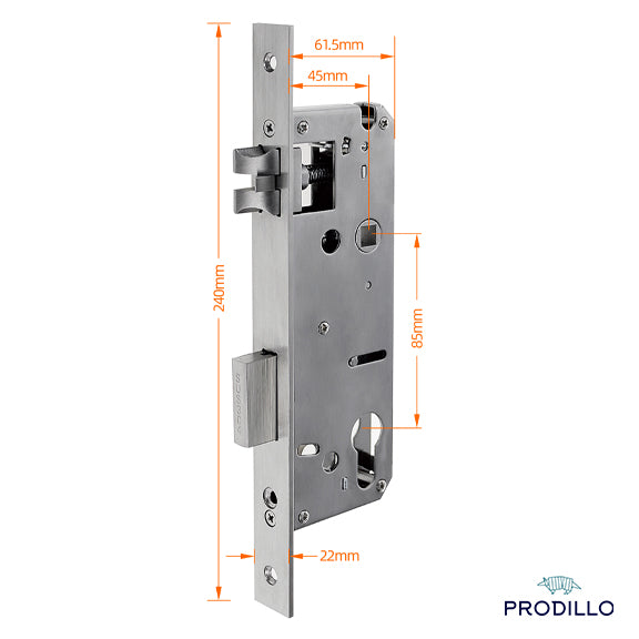 45mm backset mortise lock