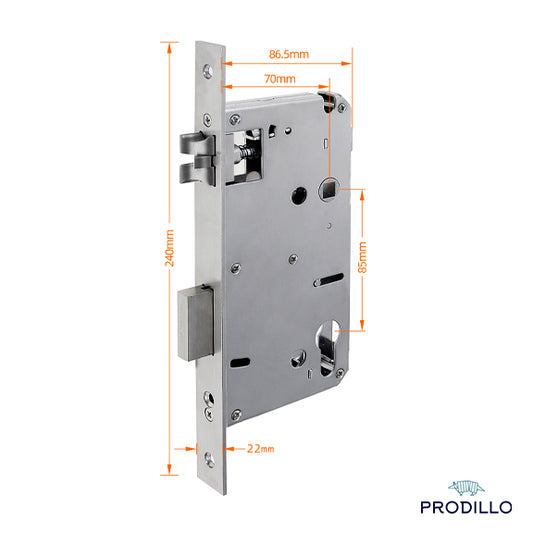 70mm backset mortise lock