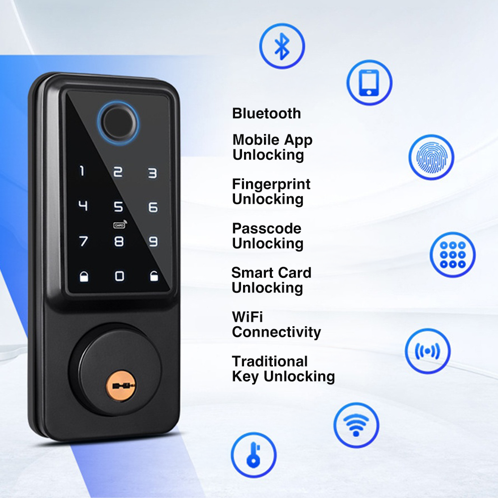 Prodillo B-Serie Smart Fingerabdruck-Riegelschloss - Nickel