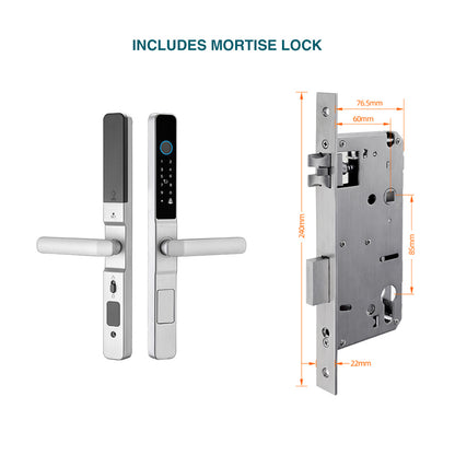 Prodillo MS01 Keyless Smart Mortise Lock - Silver