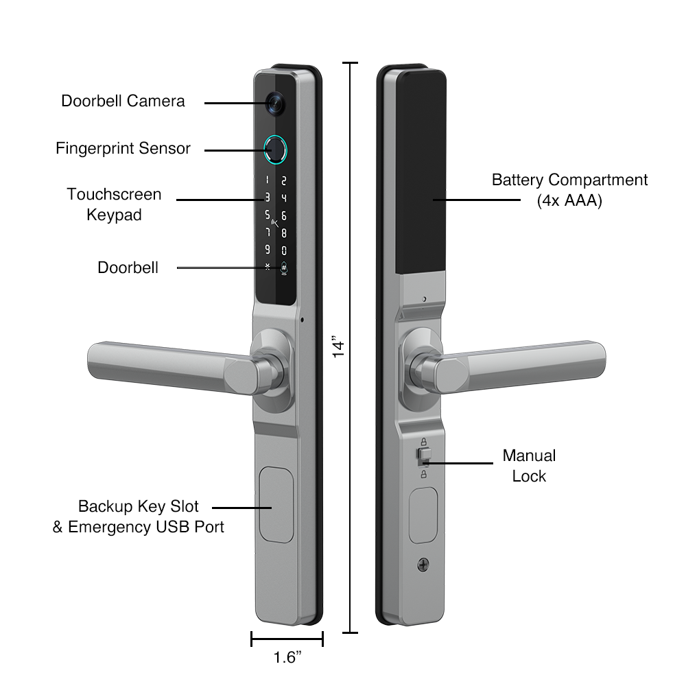 Prodillo MS02 Keyless Smart Lock - Silver
