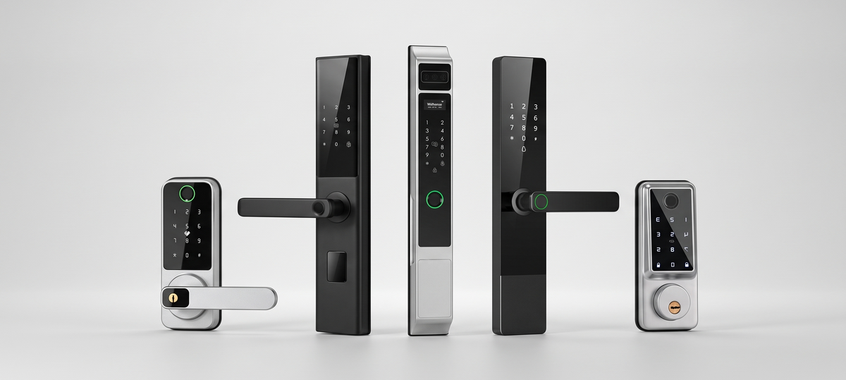 Prodillo Smart Lock Lineup - facial recognition, fingerprint, keyless entry.