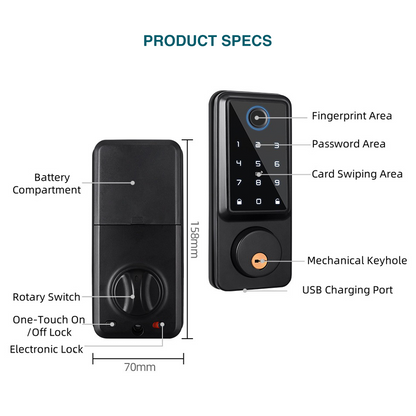 Prodillo Touchscreen Deadbolt Lock