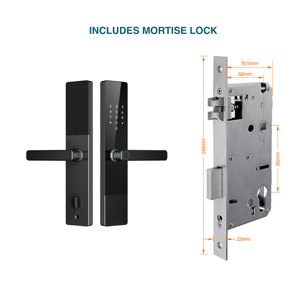 Prodillo R3 Smart Lock with 60mm backset mortise lock