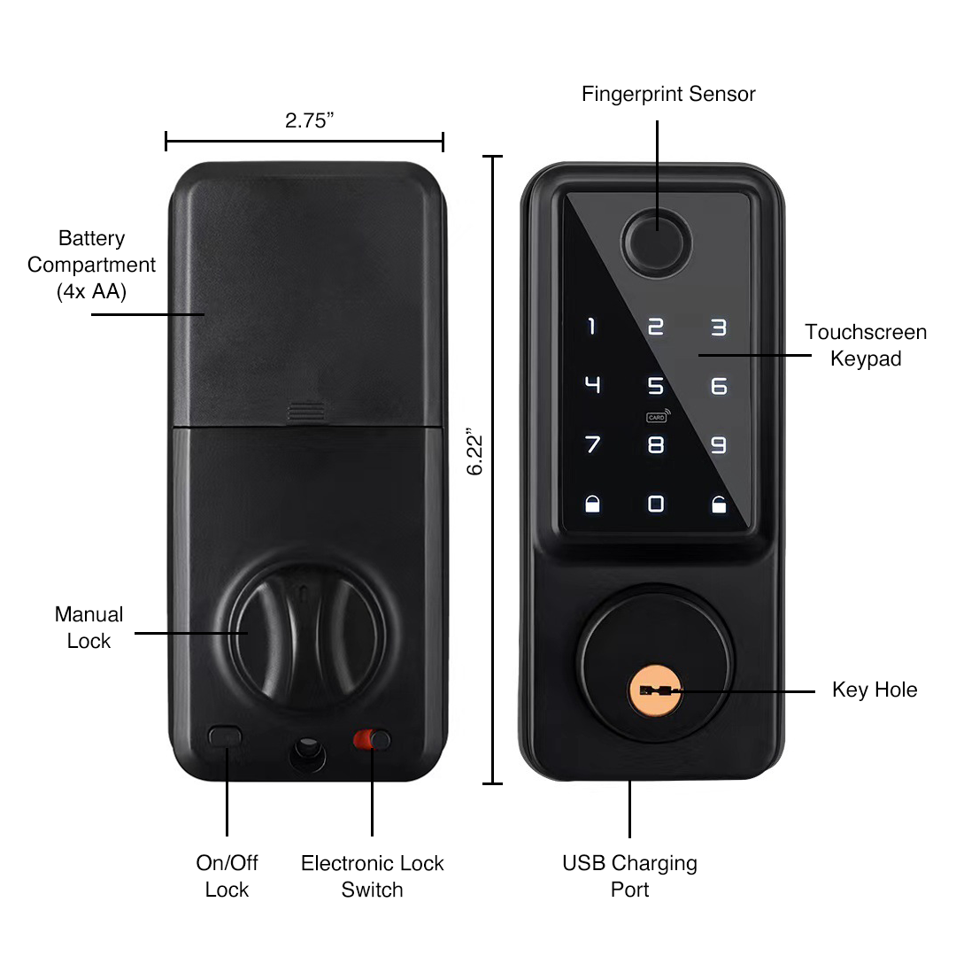 Prodillo V Series Smart Lock - Black