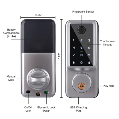 Prodillo V Series Smart Lock - Nickel