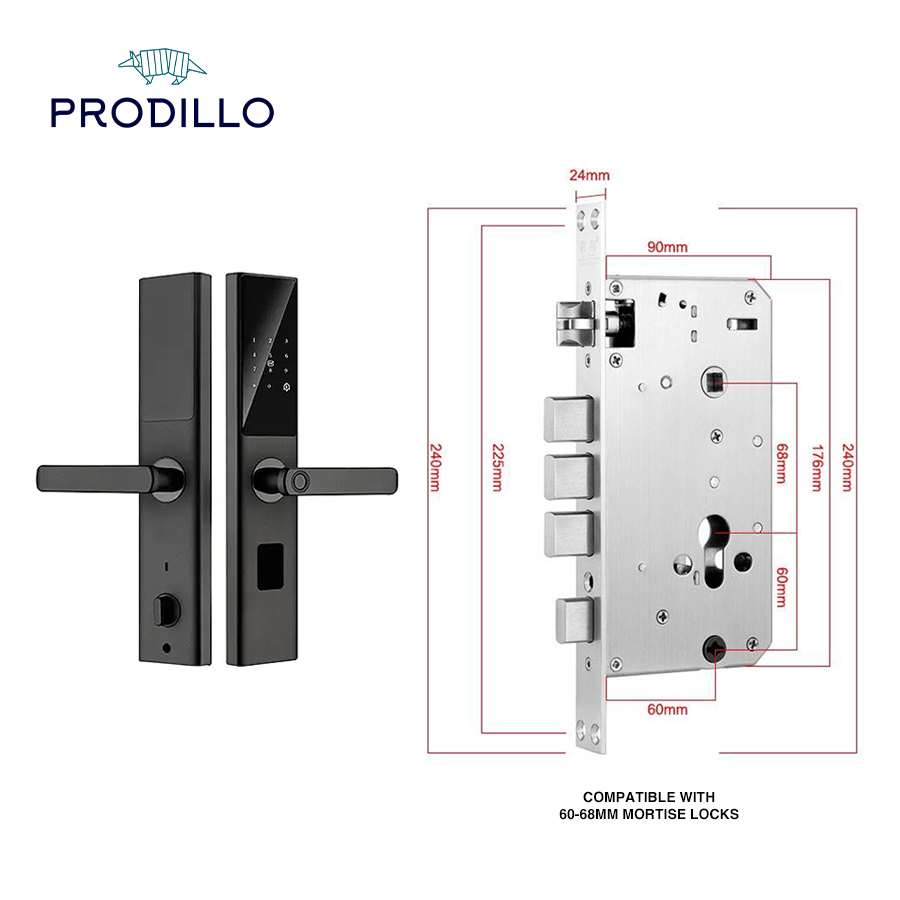 Prodillo G2 smart locks are compatible with deadbolt and mortise locks. 